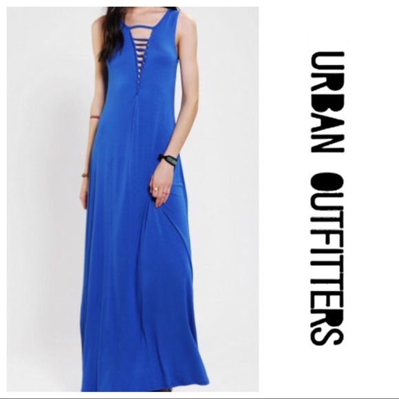 Urban Outfitters Other - Sparkle & Fade Slashed Deep-V Maxi Dress